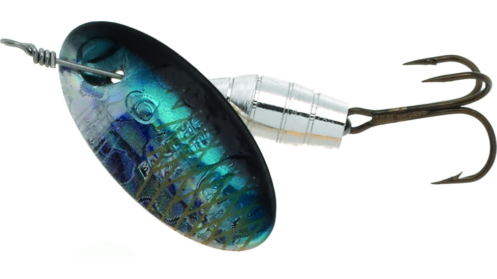 Panther Martin Holographic Deluxe In-Line Spinner #4, 1/8oz, Holographic Silver &amp; Blue, 4PMHD-SBH
