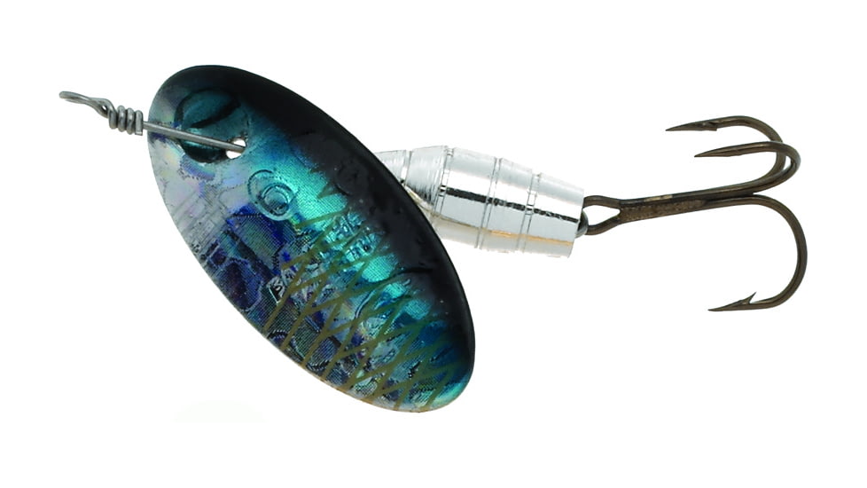 Panther Martin Holographic Deluxe In-Line Spinner #6, 1/4oz, Holographic Silver &amp; Blue, 6PMHD-SBH