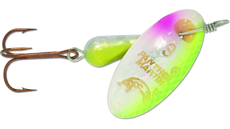 Panther Martin Holographic Regular In-Line Spinner, #6, 1/4 oz Chartreuse, 6PMH-CH
