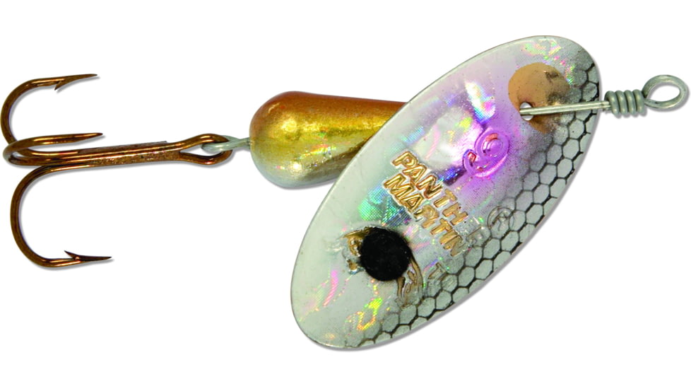 Panther Martin Holographic Regular In-Line Spinner, #6, 1/4 oz Silver &amp; Gold, 6PMH-SGH