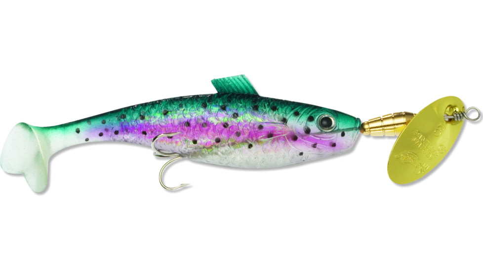 Panther Martin Vivif Style Holographic Spinner Minnow, Rainbow Trout &amp; Gold Blade, #0, 0MNH-RTHG