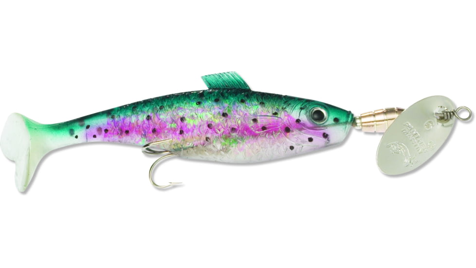 Panther Martin Vivif Style Holographic Spinner Minnow, Rainbow Trout &amp; Silver Blade, #3, 3MNH-RTHS