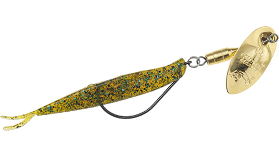 Panther Martin Weed Runner Spinner Bait, Number 15, Gold Blade, 1/2oz, 4in Rootbeer Fluke, 15WR PMWRG RB