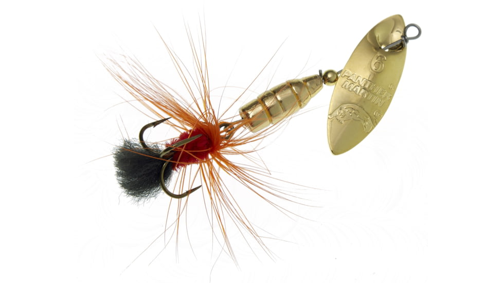 Panther Martin Willow Strike Metal Fly, Gold &amp; Orange, Size 6, 6PMWSMF-GO