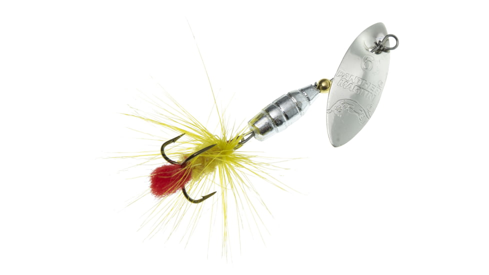 Panther Martin Willow Strike Metal Fly, Silver &amp; Yellow, Size 6, 6PMWSMF-SY