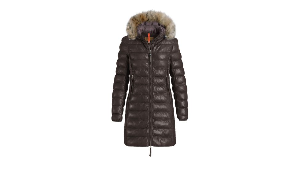 Parajumpers Demi Leather Jacket - Womens, Dark Brown, Medium 17WMPWJCKLE32-17WP44-580-M