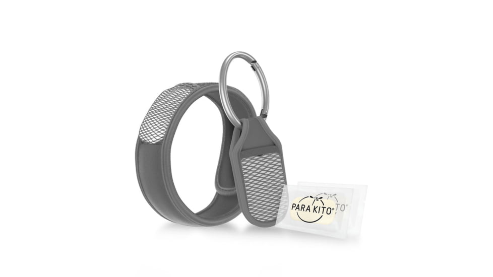 Parakito Bundle 1 Wristband +1 Clip w/ 2 Refills, Grey, One Size, FGWBCL2GY