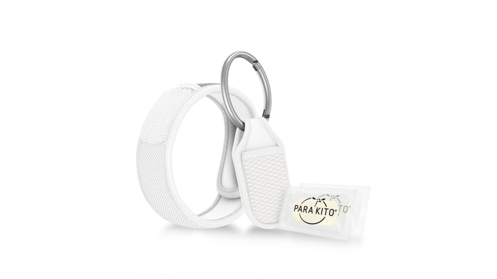 Parakito Bundle 1 Wristband +1 Clip w/ 2 Refills, White, One Size, FGWBCL2WE