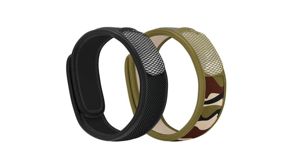 Parakito Mosquito Repellent Bonus Pack, 2 Wristbands w/ 2 Refills, Black/Jungle, One Size, FGWBBKJE