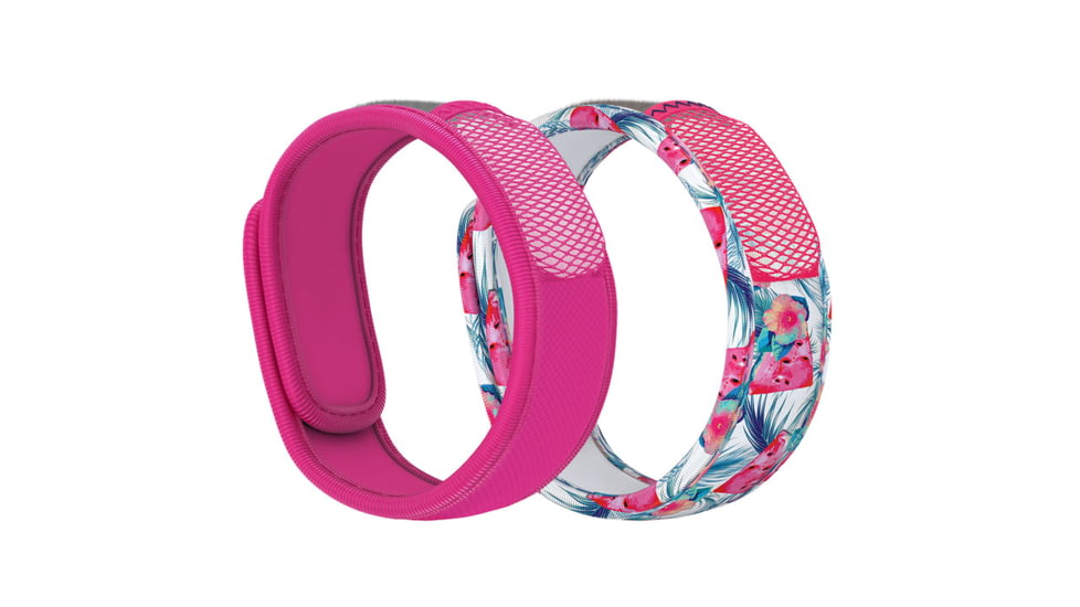 Parakito Mosquito Repellent Bonus Pack, 2 Wristbands w/ 2 Refills, Fuchsiaw/atermelon, One Size, FGWBFAWN