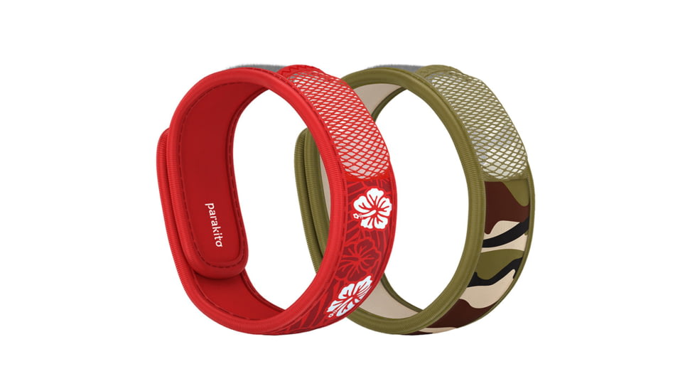 Parakito Mosquito Repellent Bonus Pack, 2 Wristbands w/ 2 Refills, Hawaii/Jungle, One Size, FGWBHIJE
