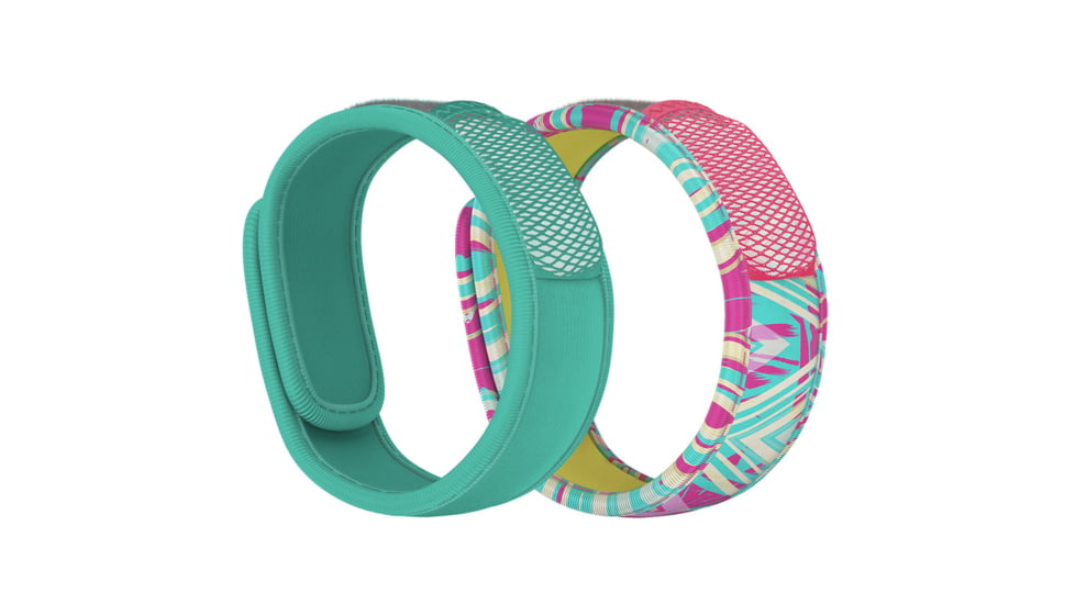 Parakito Mosquito Repellent Bonus Pack, 2 Wristbands w/ 2 Refills, Turquoise/Key West, One Size, FGWBTEKW