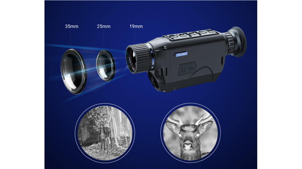 PARD Optics TA32-LRF 3.7x35mm Themal Monocular, Black, TA32-35-LRF