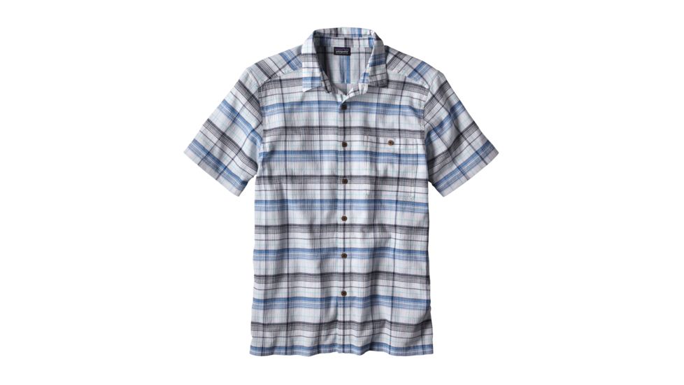 Patagonia A/C Short Sleeve Shirt - Men's-Abyss/White-Medium