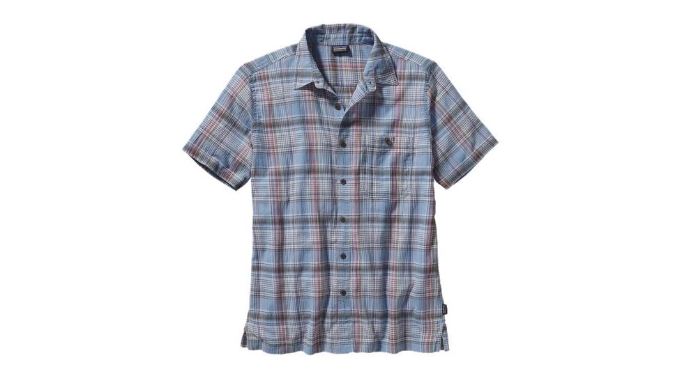 Patagonia A/C Short Sleeve Shirt - Men's-Santa Ana/Skipper Blue-X-Small