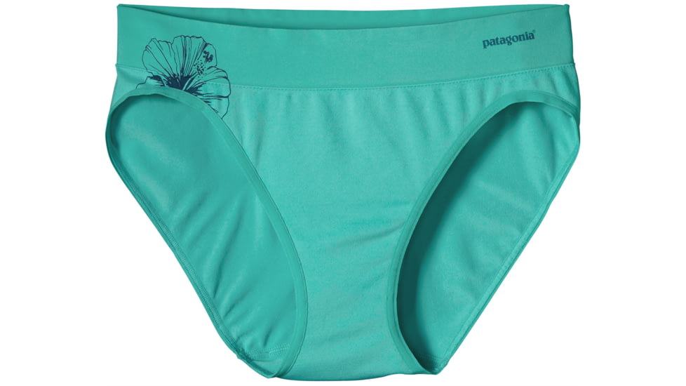 Active Briefs - Womens-Waterflower Graphic/Howling Turquoise-Small