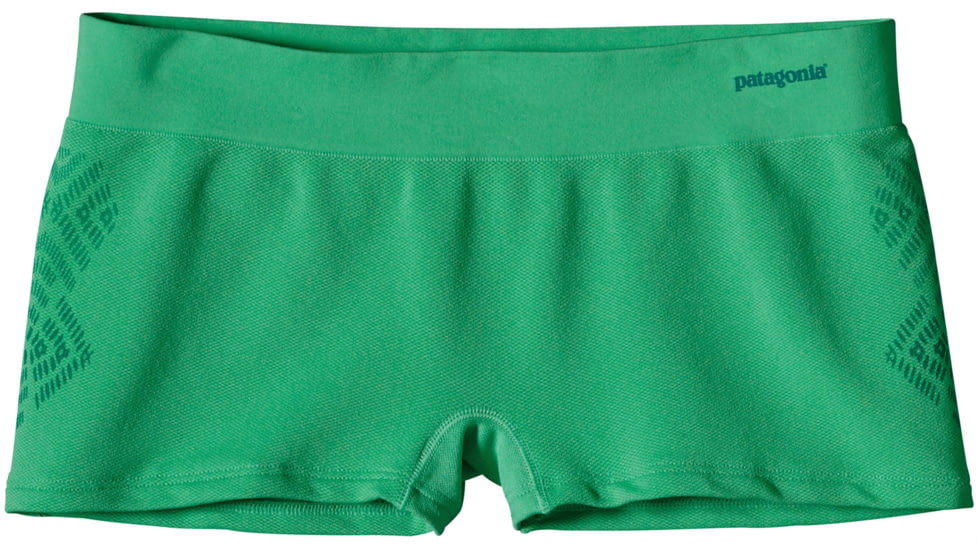 Patagonia Active Mesh Boy Shorts - Women's-Diamante Graphic/Nettle Green-Medium