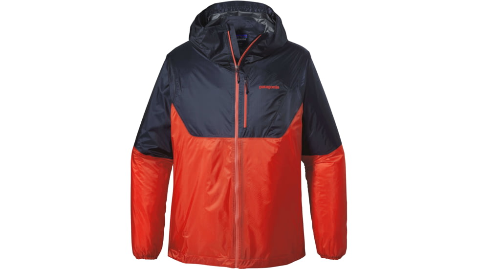 Patagonia Alpine Houdini Jacket - Men's-Navy Blue/Paintbrush Red-X-Large