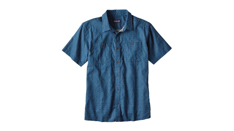Patagonia Back Step Shirt - Men's-Micro Medusa/Big Sur Blue-Small