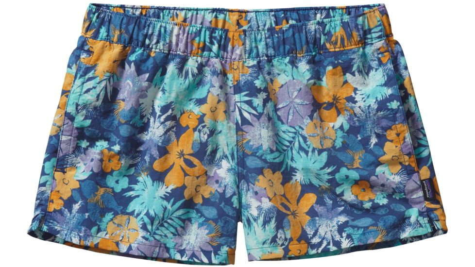 Barely Baggies Shorts - Womens-Neo Tropics/Channel Blue-X-Small