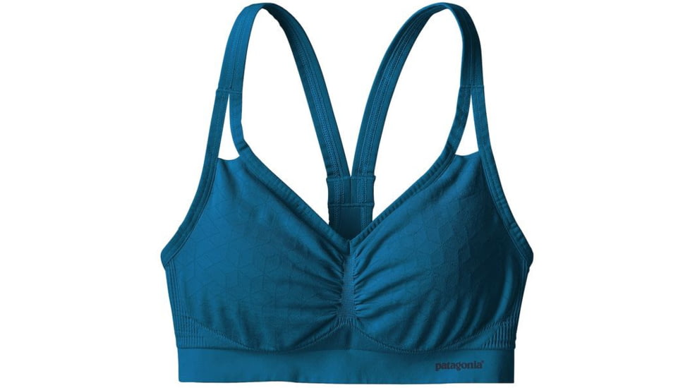 Patagonia Barely Bra - Women's-Geo Diamond/Big Sur Blue-Small