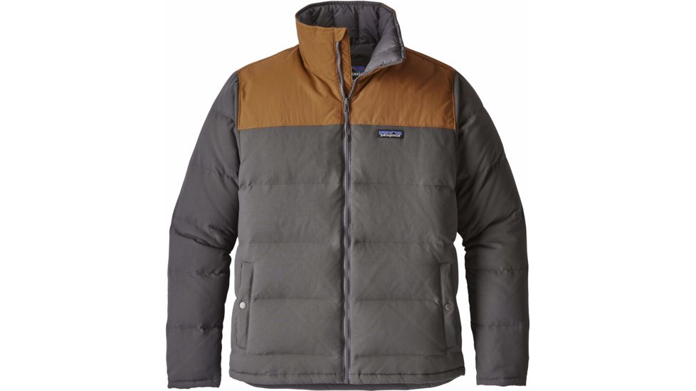 Patagonia Bivy Down Jacket - Men's-Forge Grey/Bear Brown-Medium