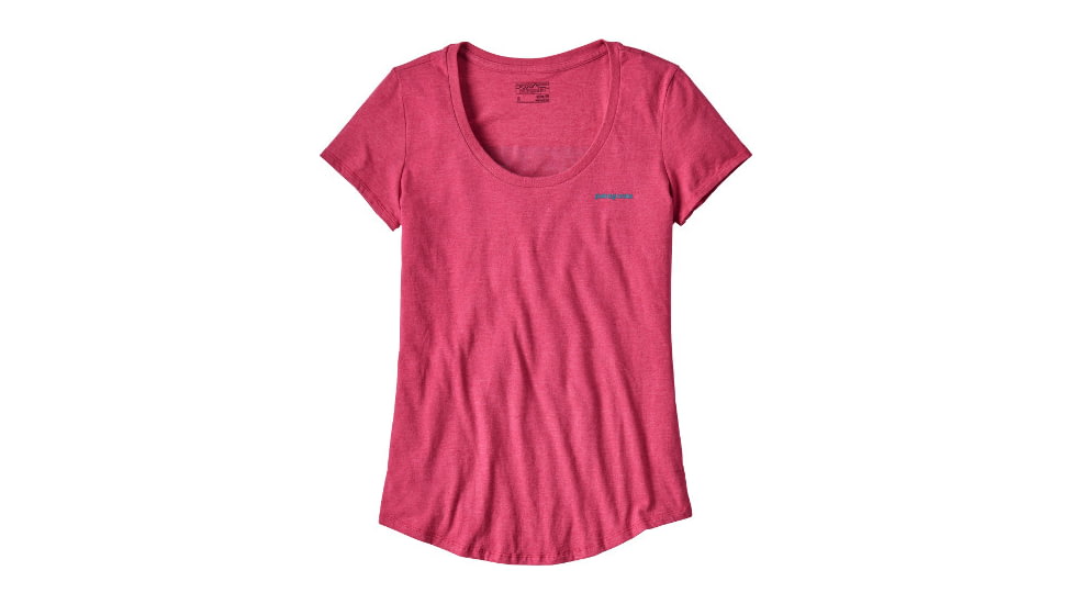 Patagonia Board Short Logo Cotton/Poly Scoop T-Shirt - Women's-Craft Pink-Medium