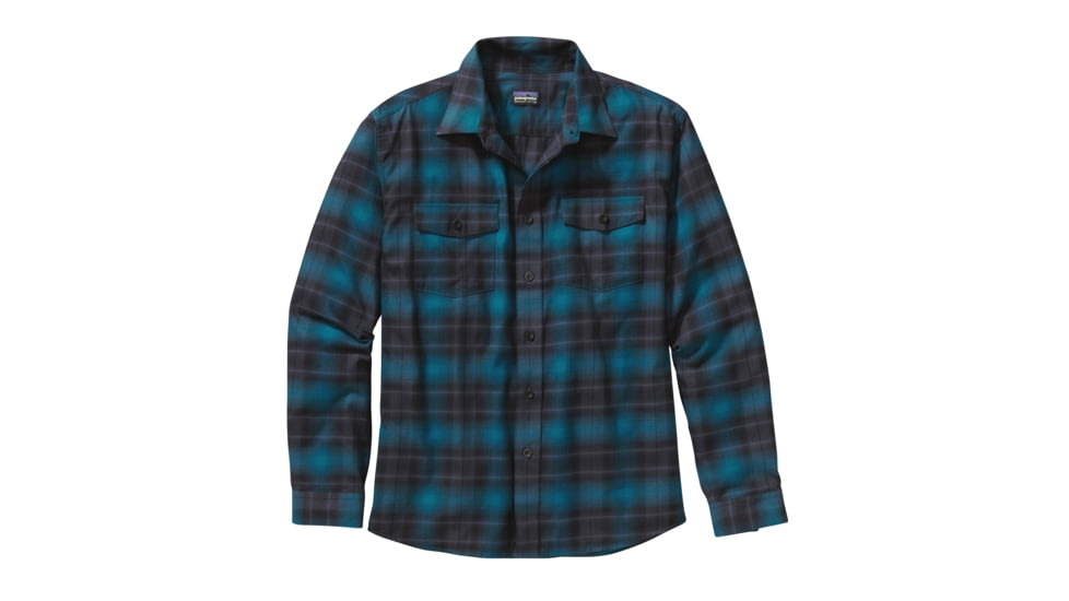 Patagonia Buckshot Long Sleeve Shirt - Mens-Echoes/Smolder Blue-X-Large