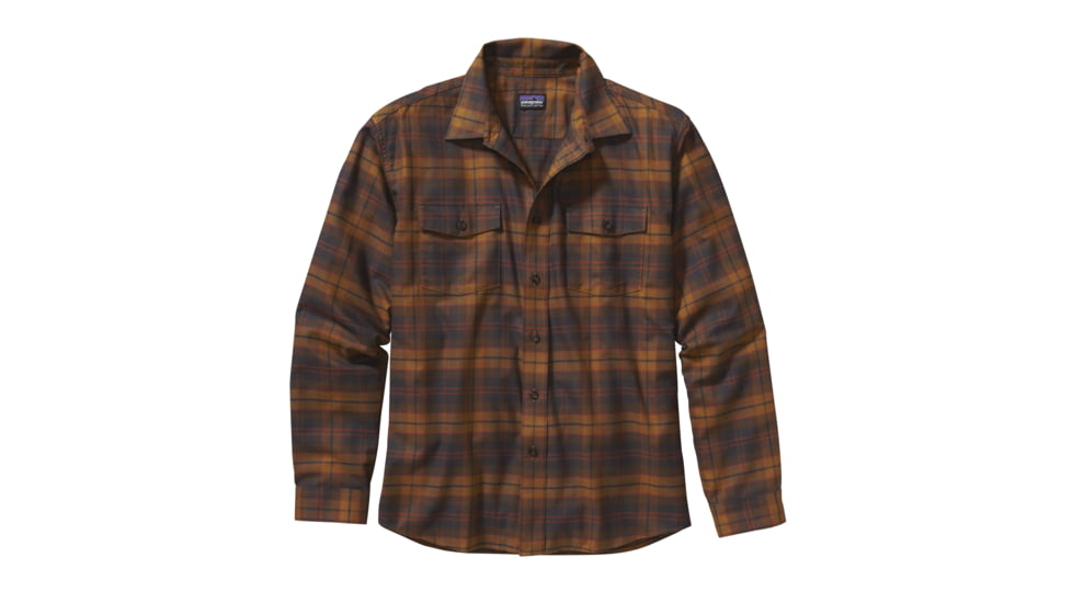 Patagonia Buckshot Long Sleeve Shirt - Mens-Nesting/Bear Brown-Large