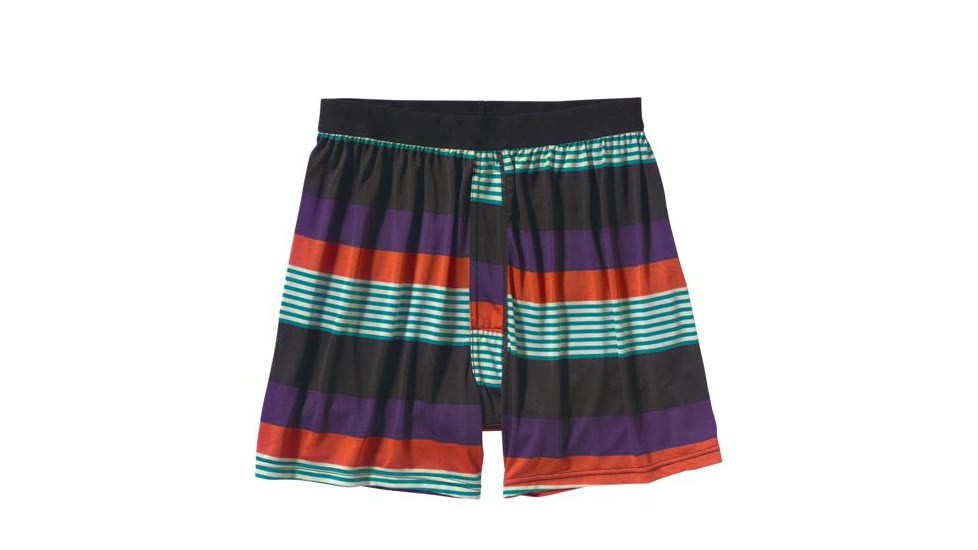 Patagonia Capilene 1 Silkweight Boxers-Fitz Stripe/Glowing Ember-X-Large