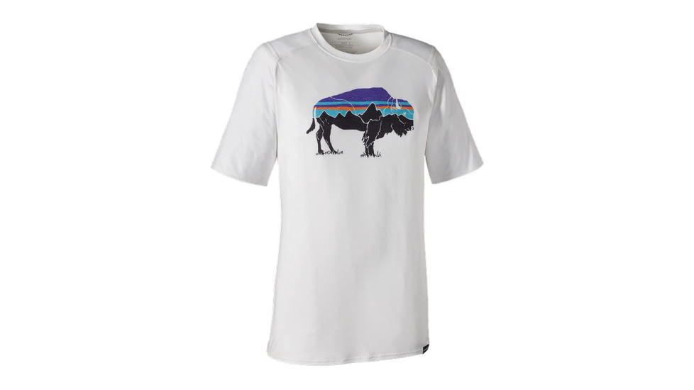 Patagonia Capilene 1 Silkweight Graphic T-Shirt - Men's-Fitz Roy Bison/White-Small