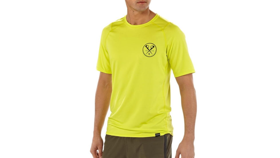 Patagonia Capilene 1 Silkweight Graphic T-Shirt - Men's-X Pitons Lite/Chartreuse-Medium