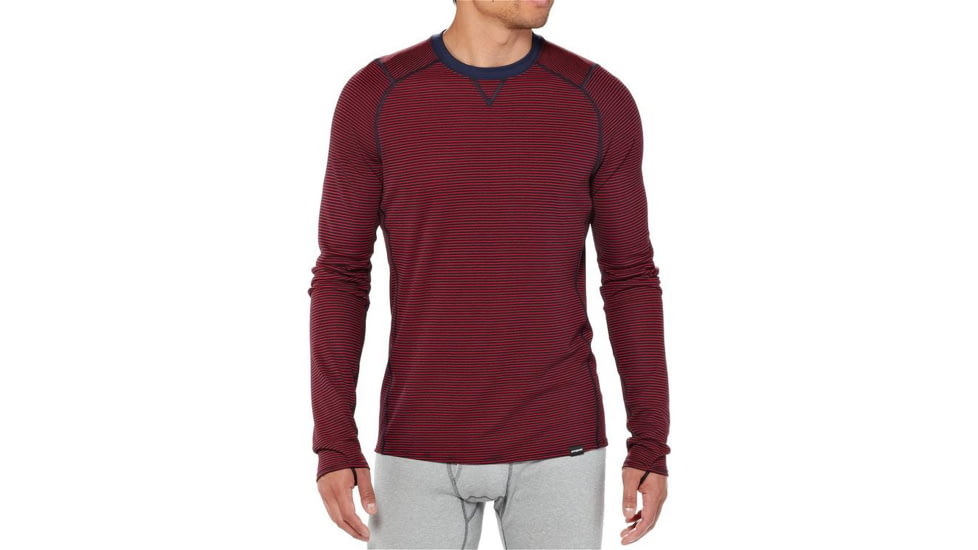 Patagonia Capilene 2 Lightweight Crew - Men's-CStripeRDelicious/Classic Navy-X-Large