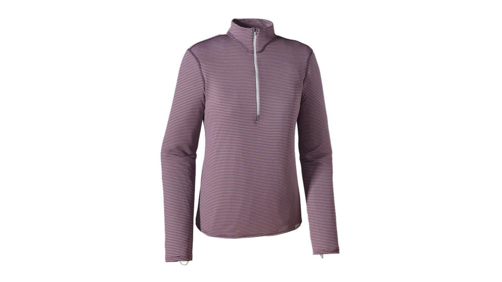 Patagonia Capilene 2 Lightweight Zip-Neck - Women's-CStripeTGrey/Tyrian Purple-Small