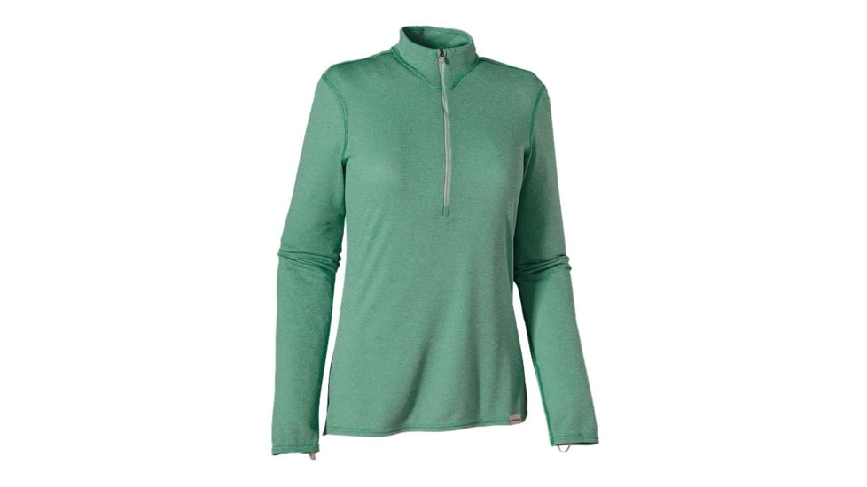 Patagonia Capilene 2 Lightweight Zip-Neck - Women's-Emerald/Gypsum Green-X-Small
