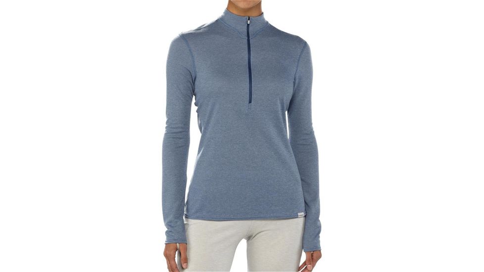 Patagonia Capilene 2 Lightweight Zip-Neck - Women's-Glass Blue/Leaden Blue-Small
