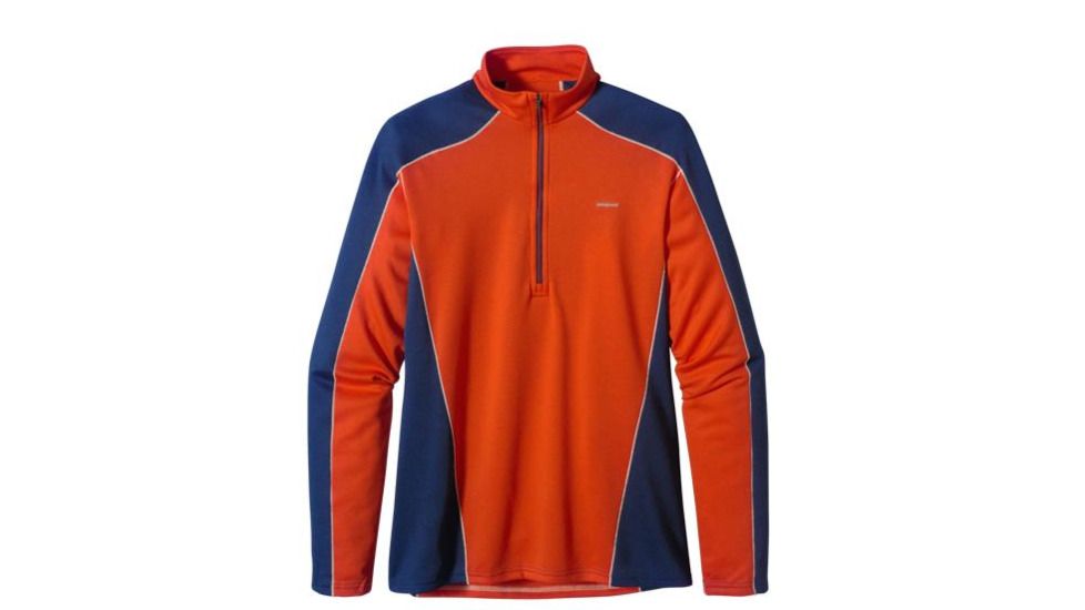 Patagonia Capilene 3 Long Sleeve Zip-Neck - Men's-Deep Mango/X-Dye-Small
