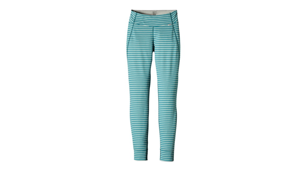Patagonia Capilene 3 Midweight Bottoms - Women's-Hardy Stripe/Artic Mint Tobago Blue-Large