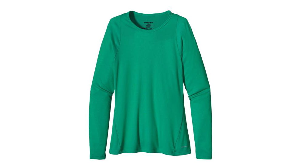 Patagonia Capilene 3 Midweight Crew Long Sleeve - Women's-Brillant Green/Light Aquarium-Small