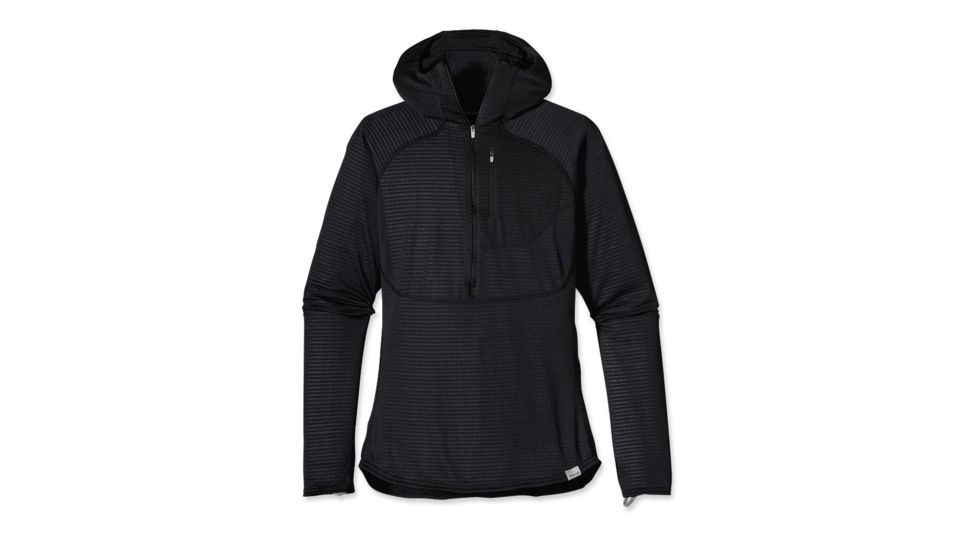 Patagonia Capilene 4 Expedition Weight 1/4 Zip Hoody - Women's-Black-Small