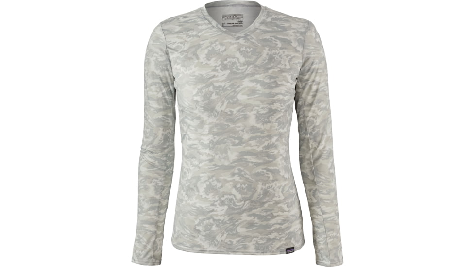 Patagonia Capilene Daily Long Sleeve T-Shirt-Women's-El Nino Camo Small/Tailored Grey-Medium