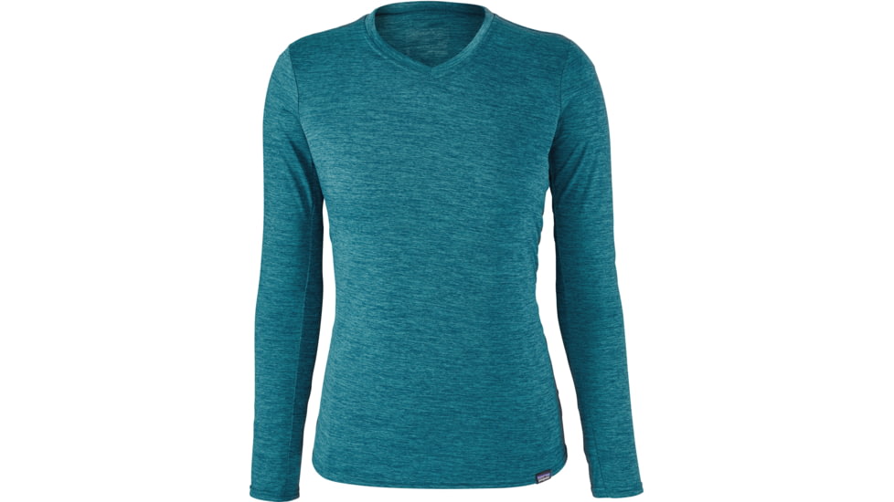 Patagonia Capilene Daily Long Sleeve T-Shirt-Women's-Elwha Blue/Navy Blue X-Dye-Large