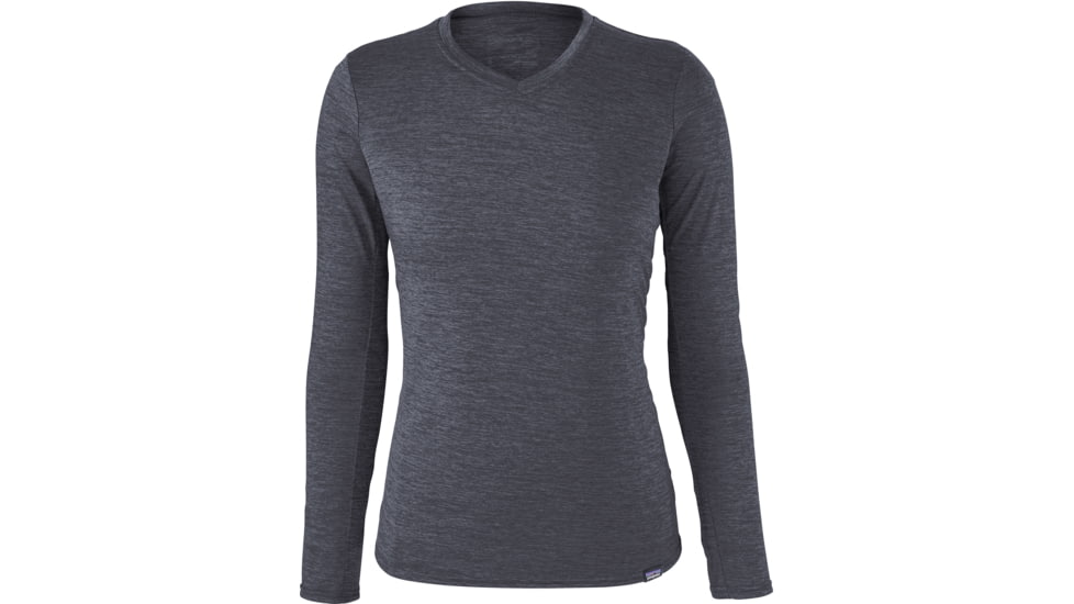 Patagonia Capilene Daily Long Sleeve T-Shirt-Women's-Smolder Blue/Navy Blue X-Dye-Large