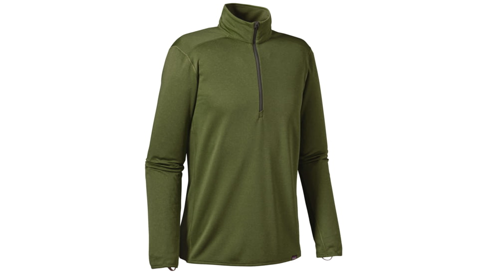 Patagonia Capilene Midweight Zip-Neck - Men's-Buffalo Green/Nouveau Green X-Dye-Small