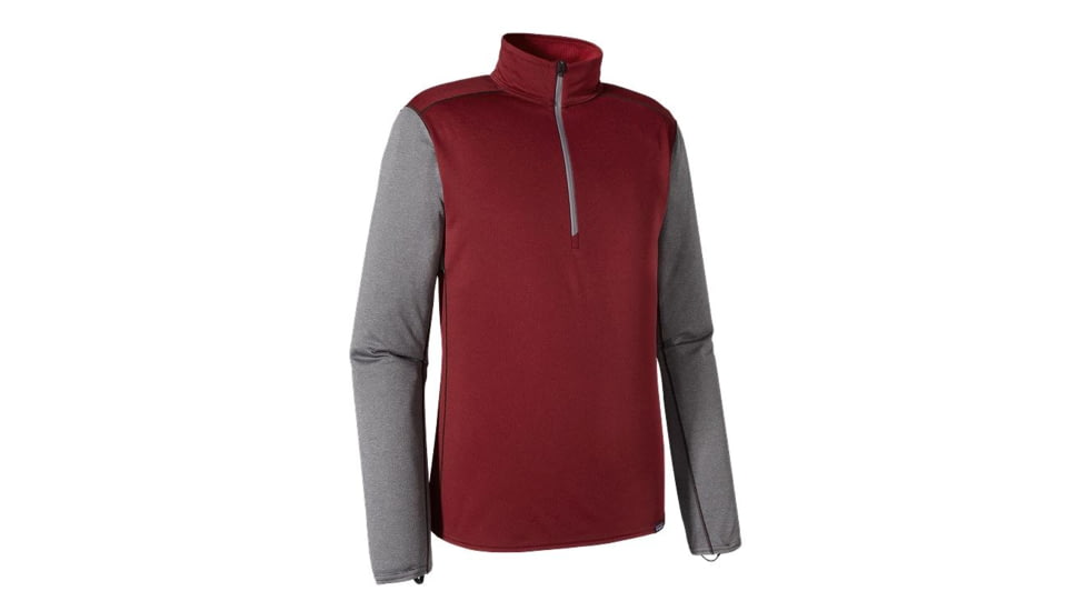 Patagonia Capilene Midweight Zip-Neck - Men's-Deep Mahogany/Classic Red-Large
