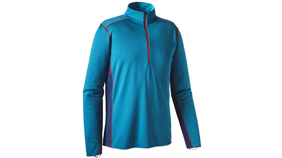 Patagonia Capilene Midweight Zip-Neck - Men's-Grecian Blue/Deep Sea Blue-Small