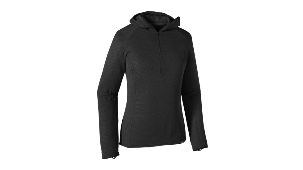 Patagonia Capilene Thermal Weight Zip-Neck Hoody - Womens-Black-Large