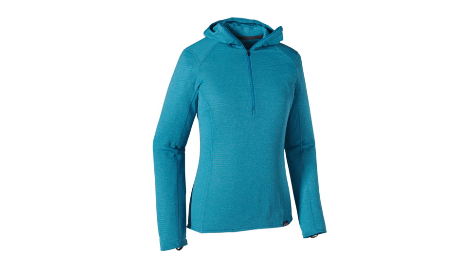 Patagonia Capilene Thermal Weight Zip-Neck Hoody - Womens-Ultramarine/Underwater Blue-Large