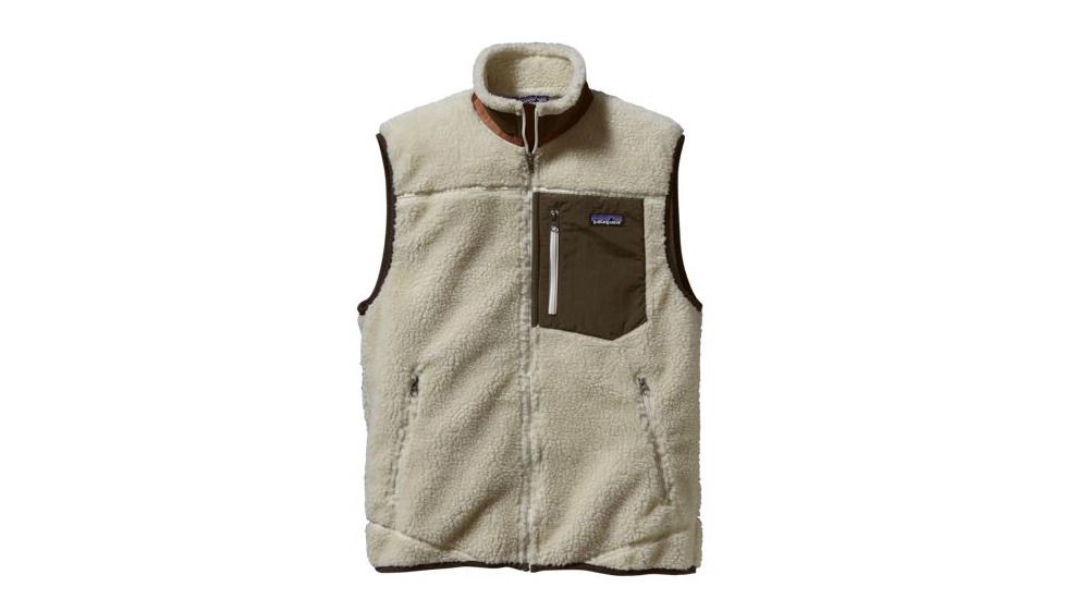 Patagonia Classic Retro-X Vest - Men's-Natural w/ Dark Walnut-Small