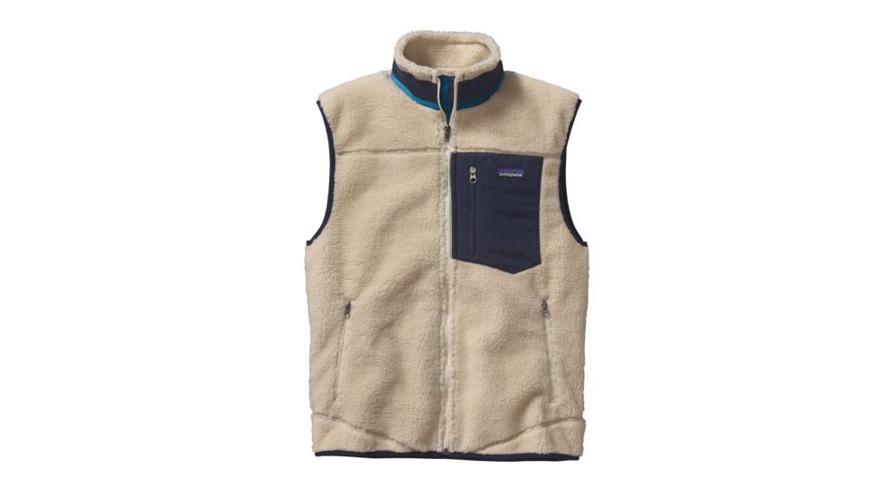 Patagonia Classic Retro-X Vest - Mens-Large-Natural/Navy Blue